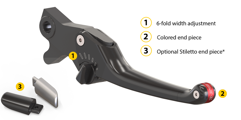 thumbnail image 2 of RMS Brake Lever Set Left & Right – Piaggio/Vespa NRG Mc3 DD 50 LC (2001-2004) – Black, 172mm 2 of 4