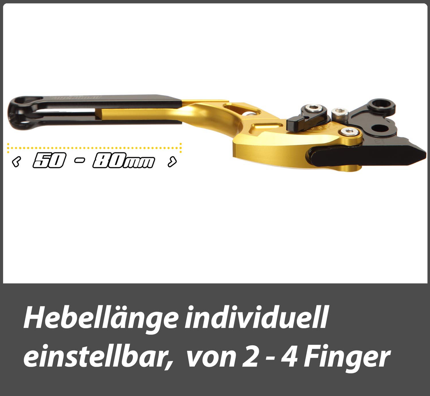 Längenvergleich der probrake TECTOR Hebel
